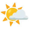 छोटे बादल के साथ सफेद सूरज Emoji 🌤 image - Google Noto Color style