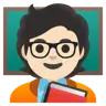 Teacher: Light Skin Tone Emoji 🧑🏻‍🏫 image - Google Noto Color style