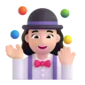 Woman Juggling: Light Skin Tone Emoji 🤹🏻‍♀️ image - Microsoft 3D Fluent style