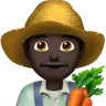 Man Farmer: Dark Skin Tone Emoji 👨🏿‍🌾 image - Apple style
