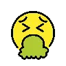 Gesicht mit offenem Mund Erbrechen Emoji 🤮 image - OpenMoji style