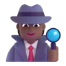 Detective: Medium-Dark Skin Tone Emoji 🕵🏾 image - Microsoft 3D Fluent style
