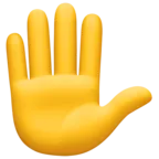 Raised Hand Emoji ✋ image - Facebook Meta style