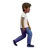 Person Walking Facing Right: Medium-Dark Skin Tone