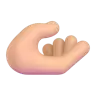 Palm Up Hand: Medium-Light Skin Tone Emoji 🫴🏼 image - Microsoft 3D Fluent style