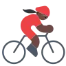 Woman Biking: Dark Skin Tone Emoji 🚴🏿‍♀️ image - Tossface style