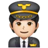 Pilot: Light Skin Tone Emoji 🧑🏻‍✈️ image - Samsung style