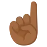 Index Pointing Up: Medium-Dark Skin Tone Emoji ☝🏾 image - Google Noto Color style