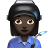 Woman Factory Worker: Dark Skin Tone Emoji 👩🏿‍🏭 image - Apple style