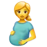 怀孕的女人 Emoji 🤰 image - WhatsApp style