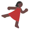 Woman Dancing: Dark Skin Tone Emoji 💃🏿 image - Tossface style