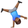 Man Cartwheeling: Medium-Dark Skin Tone Emoji 🤸🏾‍♂️ image - Samsung style
