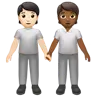 People Holding Hands: Light Skin Tone, Medium-Dark Skin Tone Emoji 🧑🏻‍🤝‍🧑🏾 image - Apple style