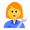 Woman Mechanic Emoji 👩‍🔧 image - Tossface style