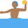 Man Playing Water Polo: Medium-Dark Skin Tone Emoji 🤽🏾‍♂️ image - Twitter / X (Twemoji) style