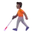 Person With White Cane: Medium-Dark Skin Tone