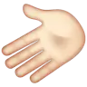 Leftwards Hand: Light Skin Tone Emoji 🫲🏻 image - WhatsApp style