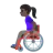 Woman In Manual Wheelchair: Dark Skin Tone