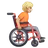 Person In Manual Wheelchair Facing Right: Medium-Light Skin Tone
