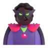 Supervillain: Dark Skin Tone Emoji 🦹🏿 image - Microsoft 3D Fluent style