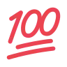 Yüz Puan Simgesi Emoji 💯 image - Tossface style