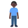 Man Standing: Dark Skin Tone Emoji 🧍🏿‍♂️ image - Tossface style