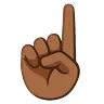 Index Pointing Up: Medium-Dark Skin Tone Emoji ☝🏾 image - Google Noto Color Animated style