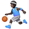 Man Bouncing Ball: Dark Skin Tone Emoji ⛹🏿‍♂️ image - Samsung style