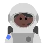 Woman Astronaut: Dark Skin Tone Emoji 👩🏿‍🚀 image - Tossface style