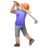 Woman Golfing: Medium-Light Skin Tone Emoji 🏌🏼‍♀️ image - Samsung style