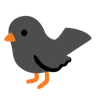 Black Bird Emoji 🐦‍⬛ image - Google Noto Color style