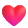 Red Heart Emoji ❤ image - Microsoft 3D Fluent style