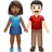 Woman And Man Holding Hands: Medium-Dark Skin Tone, Light Skin Tone