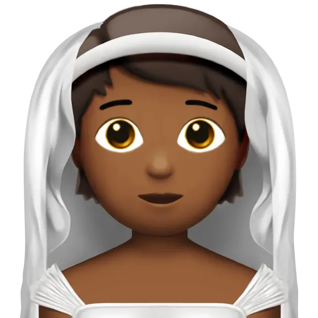 Person With Veil: Medium-Dark Skin Tone
