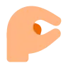Pinching Hand: Medium-Light Skin Tone Emoji 🤏🏼 image - Tossface style