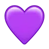 Fioletowe serce Emoji 💜 image - Telegram style