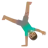 Man Cartwheeling: Medium Skin Tone