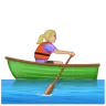 Woman Rowing Boat: Medium-Light Skin Tone Emoji 🚣🏼‍♀️ image - WhatsApp style