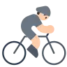 Person Biking: Light Skin Tone Emoji 🚴🏻 image - Tossface style