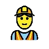 Эмодзи Строитель 👷 image - OpenMoji style