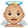 Baby Angel: Medium-Light Skin Tone Emoji 👼🏼 image - WhatsApp style