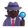 Detective: Dark Skin Tone Emoji 🕵🏿 image - Microsoft 3D Fluent style