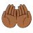 Palms Up Together: Medium-Dark Skin Tone