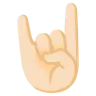 Sign Of The Horns: Light Skin Tone Emoji 🤘🏻 image - Google Noto Color style
