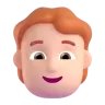 Person: Light Skin Tone, Red Hair Emoji 🧑🏻‍🦰 image - Microsoft 3D Fluent style
