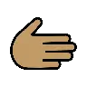 Rightwards Hand: Medium Skin Tone Emoji 🫱🏽 image - OpenMoji style