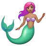 Merperson: Medium Skin Tone Emoji 🧜🏽 image - WhatsApp style