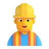 Man Construction Worker Emoji 👷‍♂️ image - Microsoft 3D Fluent style