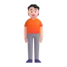 Person Standing: Light Skin Tone Emoji 🧍🏻 image - Microsoft 3D Fluent style