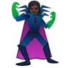 Woman Supervillain: Dark Skin Tone Emoji 🦹🏿‍♀️ image - Google Noto Color style
